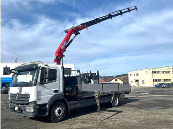 Dropside/ Flatbed truck, Crane truck Mercedes truck ATEGO, 1527, Crane HMF 1120 - K5: picture 4
