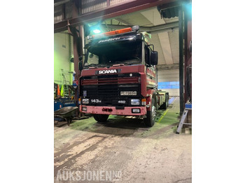 Hook lift truck 1993 Scania R-serie 143 450 Topliner med krokløft EU OK 11.2026: picture 2 Hook lift truck 1993 Scania R-serie 143 450 Topliner med krokløft EU OK 11.2026: picture 2