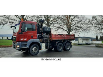 Tipper, Crane truck MAN 26.440TGS Kipper+Kran Meiller/Stahl: picture 1
