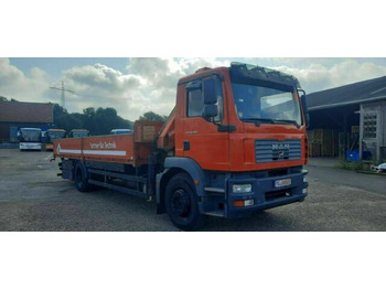 Dropside/ Flatbed truck, Crane truck MAN TG-M18.280PS Hiab 111B-2 mit Funk: picture 2