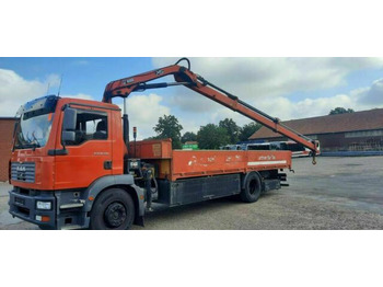 Dropside/ Flatbed truck, Crane truck MAN TG-M18.280PS Hiab 111B-2 mit Funk: picture 3