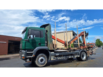 Logging truck, Crane truck MAN TGA 18.480 Holz LKW: picture 3