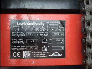 Stacker Linde L16i-1173: picture 5