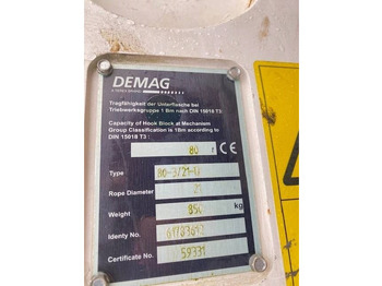 Loader crane for Construction machinery Terex Demag 80t hook block 3-sheaves, 21mm: picture 5