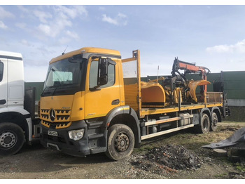 Dropside/ Flatbed truck Mercedes-Benz Arocs 2527 6x2 HDS atlas 105.2-2AL skrzynia: picture 3