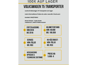 Passenger van Volkswagen T5 Transporter 2.0TDI EU5*2xSchiebetüre*1.Hand*: picture 4