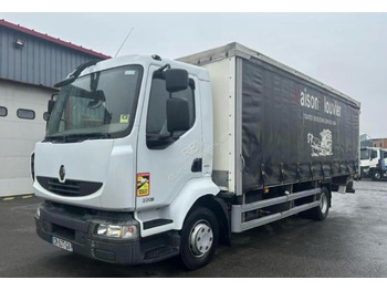 Curtainsider truck RENAULT Midlum 220