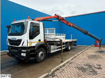 Dropside/ Flatbed truck, Crane truck Iveco Stralis 310 EURO 6, Palfinger, Remote, Steelsuspension: picture 3