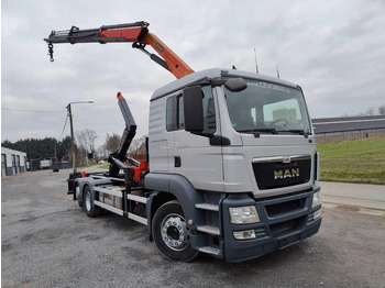 Hook lift truck, Crane truck MAN TGS 26.320 Container Multilift + Kraan Palfinger PK16502: picture 2