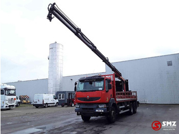 Dropside/ Flatbed truck, Crane truck Renault Kerax 380: picture 2