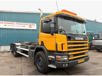 Container transporter/ Swap body truck Scania P114-340 6x2 WITH MULTILIFT CONTAINERSYSTEM ONLY 80.500 KM!! ORIGINAL (10 TIRES / FULL STEEL SUSPENSION / 12 GEARS MANUAL GEARBO: picture 2