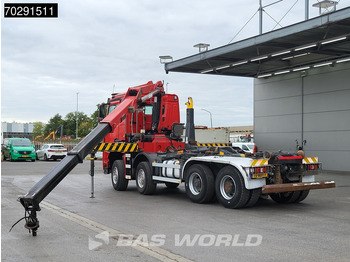 Hook lift truck, Crane truck Mercedes-Benz Arocs 4145 8X4 NL-Truck HMF RCL 5300 Crane Hyva 26-51-S Hooklift Steelsuspension Big-Axle Automatic Euro 6: picture 3