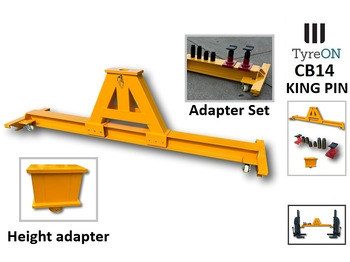Workshop equipment CB14-KPA 14T crossbeam with  trailer kingpin adapter - mobile - for mobile truck lift mobile vehicle lifts: picture 2