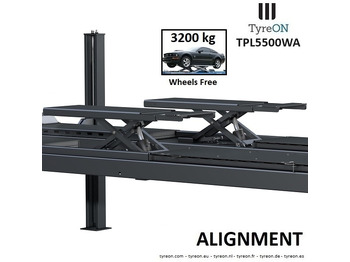 Workshop equipment TPL5500WA 4 post alignment lift - 5.6 meter runways - Fully integrated free wheels lifting system - 5.5T: picture 2