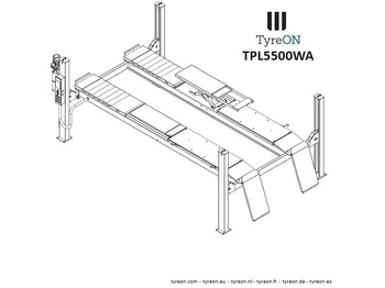 Workshop equipment TPL5500WA 4 post alignment lift - 5.6 meter runways - Fully integrated free wheels lifting system - 5.5T: picture 5