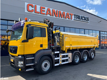 Tipper, Crane truck MAN TGS 35.400 8x4 Manual HMF 16 Tm Z-kraan: picture 4
