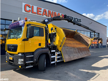 Tipper, Crane truck MAN TGS 35.400 8x4 Manual HMF 16 Tm Z-kraan: picture 2