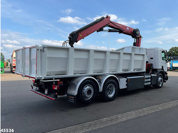 Tipper, Crane truck Scania P 340 Euro 6 CNG HMF 25 Tonmeter laadkraan Just 72.852 km!: picture 5