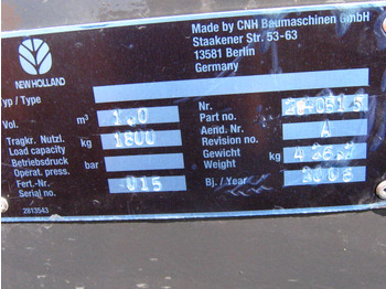 Loader bucket NEW HOLLAND