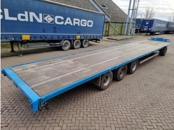 Dropside/ Flatbed trailer Van Hool 13.60 M LONG 1 M HIGH - SUPER SINGLE TIRES - DRUM BRAKES: picture 4