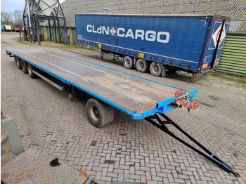 Dropside/ Flatbed trailer Van Hool 13.60 M LONG 1 M HIGH - SUPER SINGLE TIRES - DRUM BRAKES: picture 3