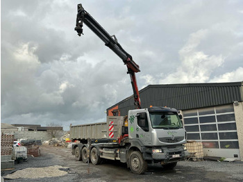 Truck 2011 RENAULT KERAX 460 TRIDEM TRUCK WITH CRANE AND CONTAINER: picture 2