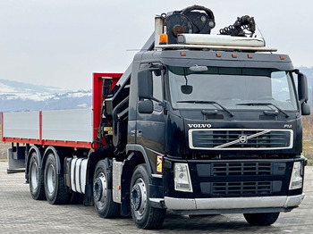 Dropside/ Flatbed truck, Crane truck Volvo FM 440* HIAB 377 E-7 HIDUO + FUNK / 8x4: picture 3
