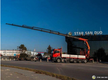 Dropside/ Flatbed truck, Crane truck MAN TGS 35.400 PALFINGER PK 44002 WINCH TRIDEM KRAN: picture 2