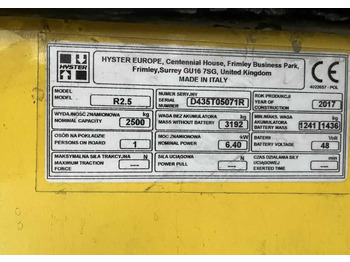 Reach truck Hyster R2.5: picture 4