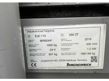 Stacker Jungheinrich EJC110: picture 4
