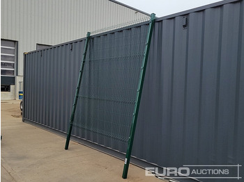 Construction equipment Unused Galvanised & Powder Coated Heavy Duty (5mm) Wire Mesh Fencing, 25 x H2.4m x W2.2m Panels, 26 x 60mm x 60mm x3m Posts, with Fittings (Green): picture 5
