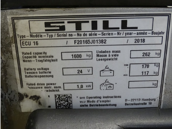 Pallet truck Still ECU16: picture 5