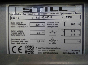 Pallet truck Still ECU16: picture 5