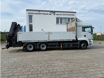 Dropside/ Flatbed truck, Crane truck MAN TG-S 26.440 6x4 Pritsche Heckkran PK 27002+Funk: picture 4