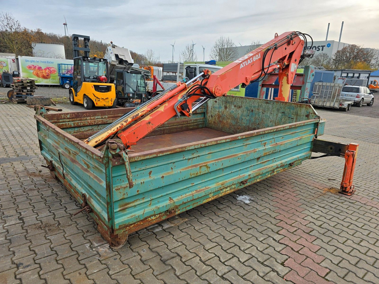 Kran Ladekran Atlas 60.1 - 6,5 / A2 Abrollcontai - Hook lift truck, Crane truck: picture 1 Kran Ladekran Atlas 60.1 - 6,5 / A2 Abrollcontai - Hook lift truck, Crane truck: picture 1