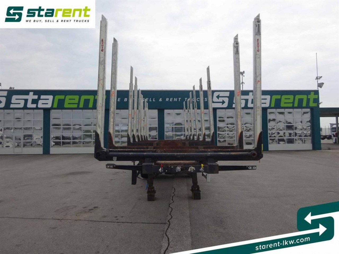 Hangler Holzrungen Auflieger Exte Rungen Lift-A Lenkachse - Logging semi-trailer: picture 2 Hangler Holzrungen Auflieger Exte Rungen Lift-A Lenkachse - Logging semi-trailer: picture 2
