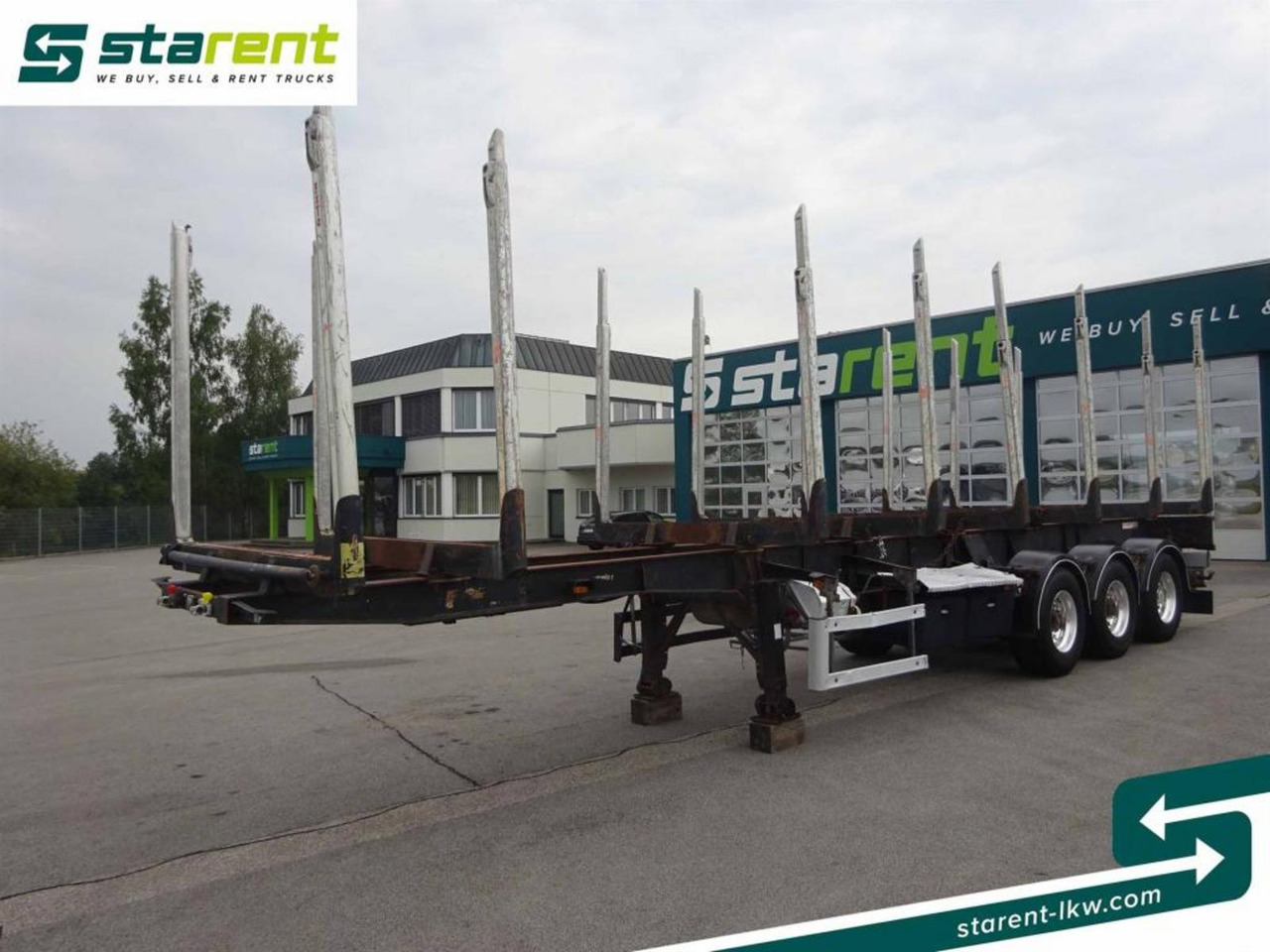 Hangler Holzrungen Auflieger Exte Rungen Lift-A Lenkachse - Logging semi-trailer: picture 1 Hangler Holzrungen Auflieger Exte Rungen Lift-A Lenkachse - Logging semi-trailer: picture 1