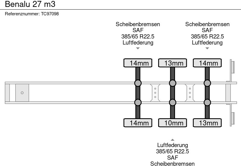 Benalu 27 m3 - Tipper semi-trailer: picture 5 Benalu 27 m3 - Tipper semi-trailer: picture 5