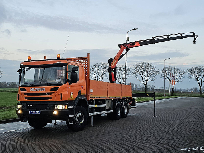 Scania P410 PK18002-4 hydr - Dropside/ Flatbed truck, Crane truck: picture 2 Scania P410 PK18002-4 hydr - Dropside/ Flatbed truck, Crane truck: picture 2