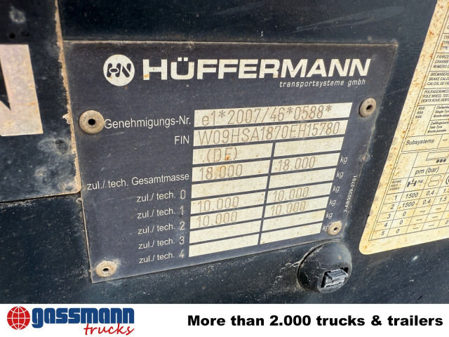 Hüffermann HSA 18.70 Schlittenabroller - Roll-off/ Skip trailer: picture 4 Hüffermann HSA 18.70 Schlittenabroller - Roll-off/ Skip trailer: picture 4