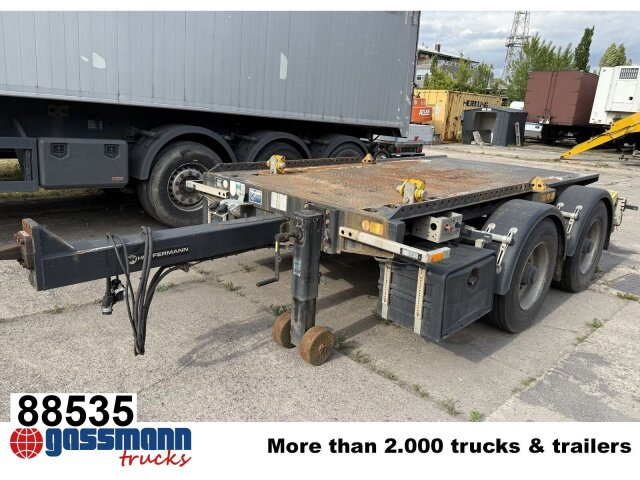 Hüffermann HTM 13.35 P Absetzanhänger - Container transporter/ Swap body trailer: picture 1 Hüffermann HTM 13.35 P Absetzanhänger - Container transporter/ Swap body trailer: picture 1
