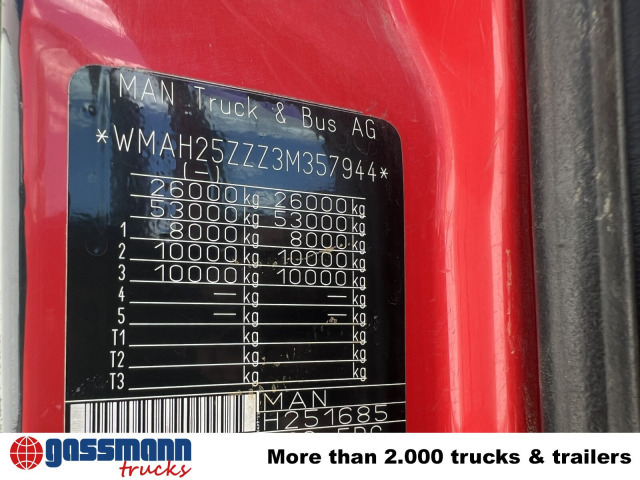 MAN TGA 26.363 6x4 BB, 2-S-Alukipper - Tipper, Crane truck: picture 2 MAN TGA 26.363 6x4 BB, 2-S-Alukipper - Tipper, Crane truck: picture 2