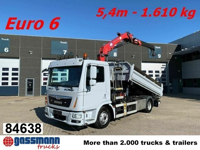 MAN TGL 12.180 4X2 BL mit Kran HMF 900-K1 - Tipper, Crane truck: picture 1 MAN TGL 12.180 4X2 BL mit Kran HMF 900-K1 - Tipper, Crane truck: picture 1