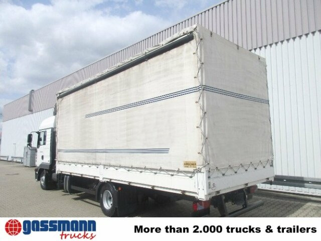 Curtainsider truck, Crane truck MAN TGL 12.240BL 4x2, mit Kran Hiab 088 mit Funk: picture 12