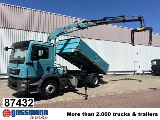 MAN TGM 18.290 4X2 BL mit Kran Hyva HB 150C - Tipper, Crane truck: picture 1 MAN TGM 18.290 4X2 BL mit Kran Hyva HB 150C - Tipper, Crane truck: picture 1