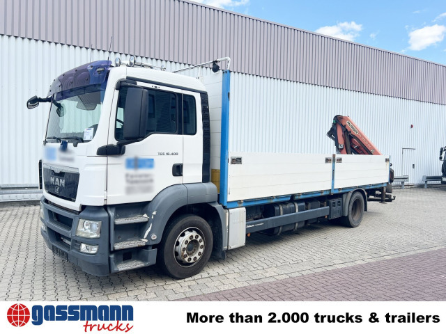 Dropside/ Flatbed truck, Crane truck MAN TGS 18.400 4X2 BL, Kran PK 12002-EH B Funk, 2x: picture 9