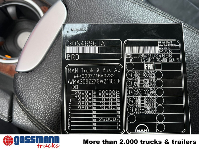 MAN TGS 26.480 6x4 BL, Klima, Intarder, Hyva 20.60 S - Hook lift truck: picture 2 MAN TGS 26.480 6x4 BL, Klima, Intarder, Hyva 20.60 S - Hook lift truck: picture 2