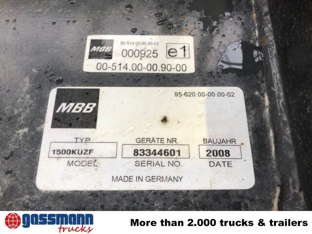 MBB 1500KUZF Ladebordwand unterfaltbar, 1,5t - Tail lift for Truck: picture 2 MBB 1500KUZF Ladebordwand unterfaltbar, 1,5t - Tail lift for Truck: picture 2