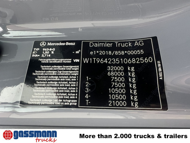 New Cab chassis truck Mercedes-Benz Arocs 3251 L 8x4/4, mit Motorabtrieb C plus NA: picture 7 New Cab chassis truck Mercedes-Benz Arocs 3251 L 8x4/4, mit Motorabtrieb C plus NA: picture 7