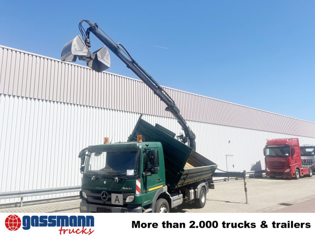 Tipper, Crane truck Mercedes-Benz Atego 1624/27 4x2, Heckkran Hiab 099 BS-2 HiDuo,: picture 8